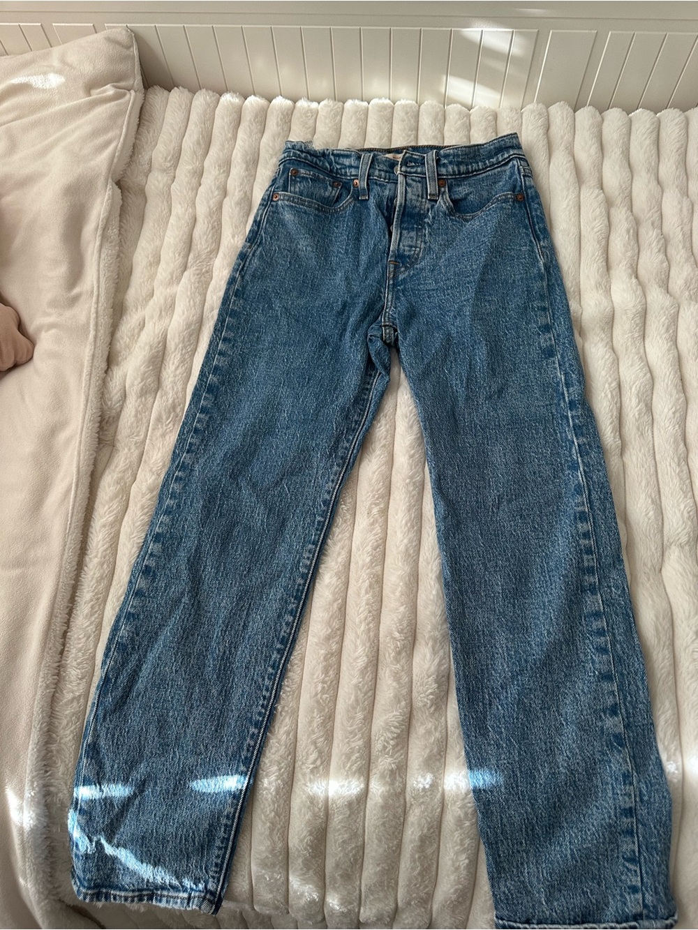 Levi's Women’s Wedgie Straight Jeans in Blue Denim